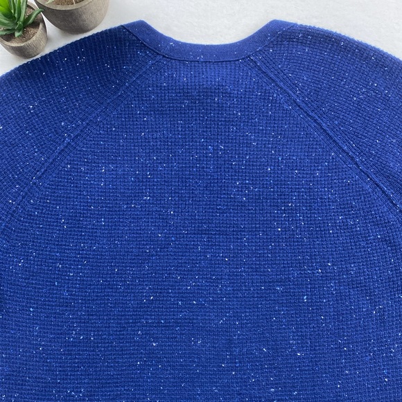 Bonobos Donegal Cashmere Speckled Waffle Stitch LS Crewneck Sweater (Dark Blue) - Picture 6 of 15